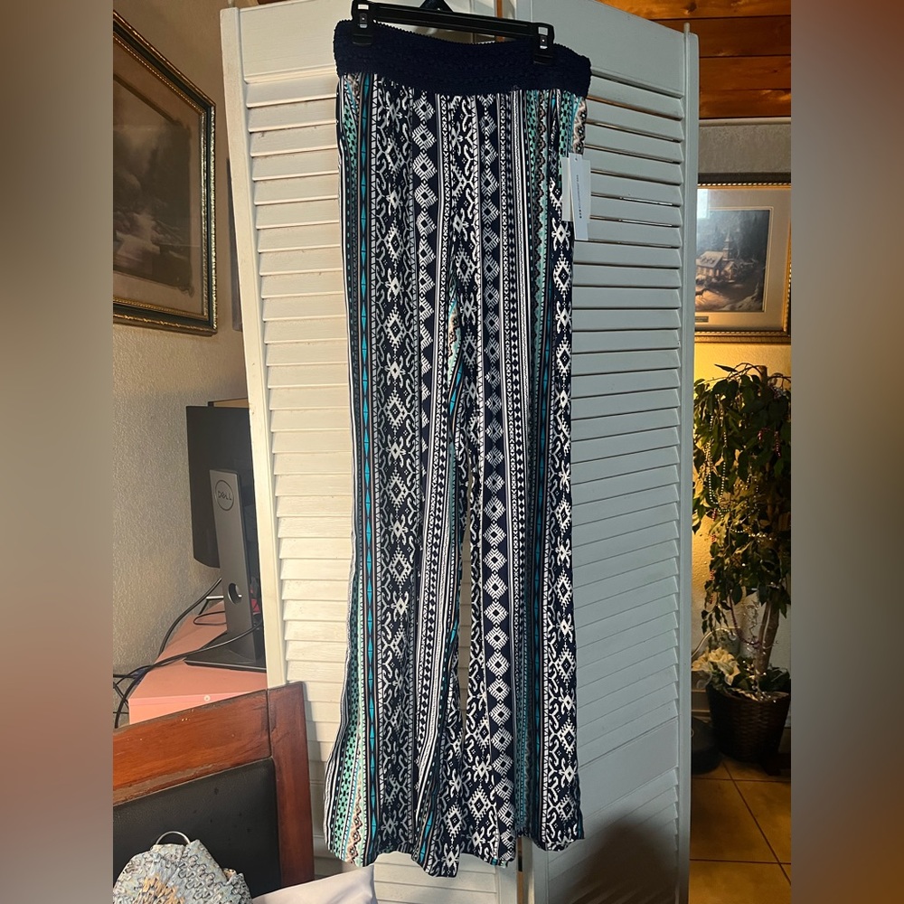 NEW JOE B with tag Blue and White Asymmetrical pant